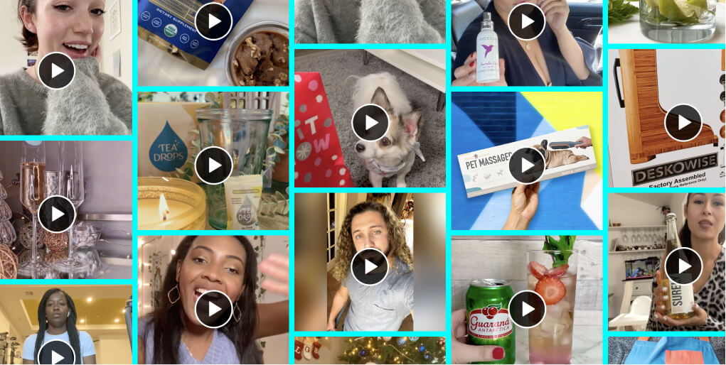 collage of user generated content for video marketing trend in 2025